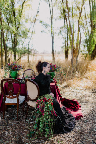 Dramatic black and red forest wedding - Jana Marnewick Photography