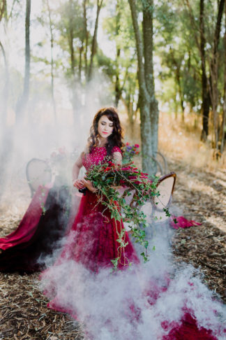 Dramatic black and red forest wedding - Jana Marnewick Photography