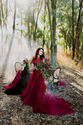 Dramatic black and red forest wedding - Jana Marnewick Photography