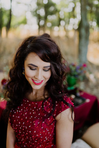 Dramatic black and red forest wedding - Jana Marnewick Photography