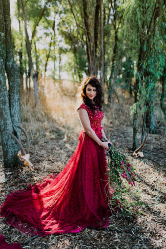 Dramatic black and red forest wedding - Jana Marnewick Photography