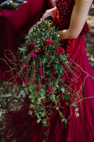 Dramatic black and red forest wedding - Jana Marnewick Photography