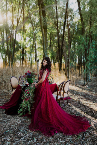 Dramatic black and red forest wedding - Jana Marnewick Photography