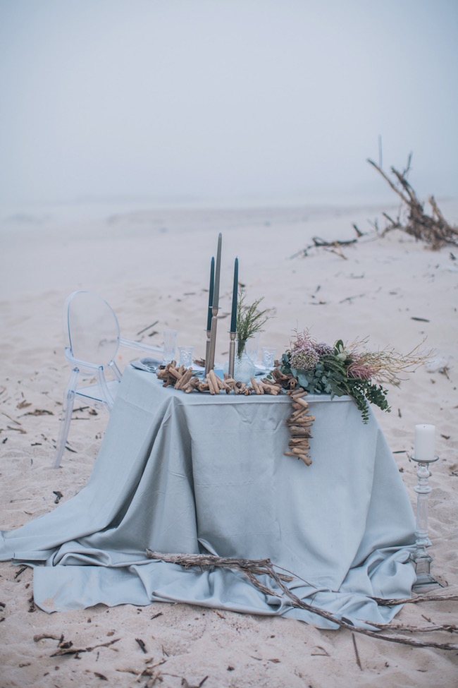 Cerulean blue and Pewter Beach Wedding Ideas