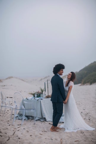 Cerulean blue and Pewter Beach Wedding Ideas