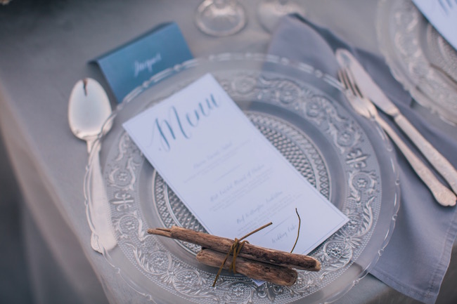 Cerulean blue and Pewter Beach Wedding Ideas