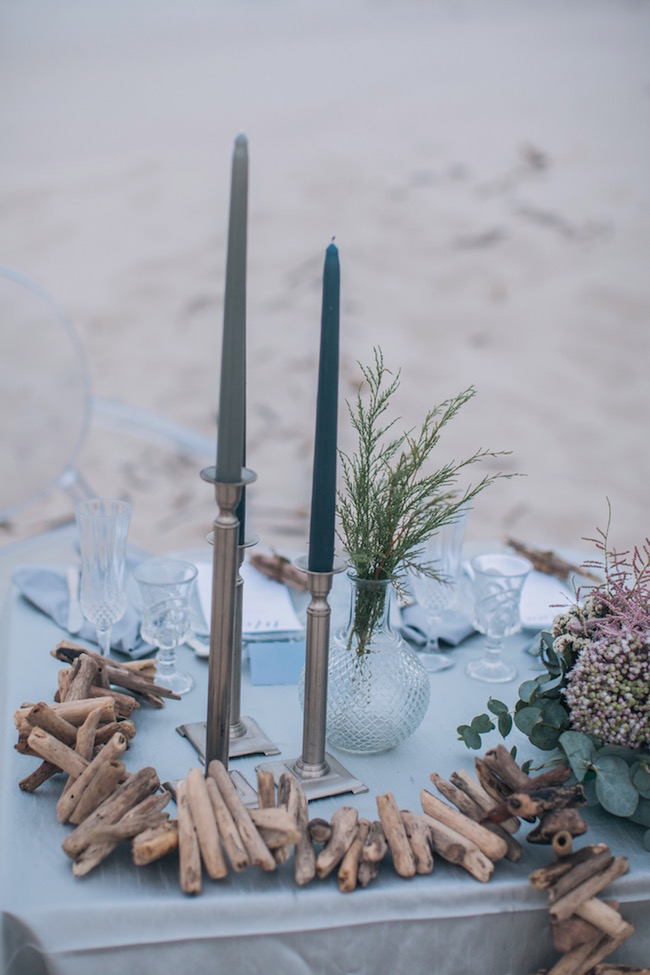 Cerulean blue and Pewter Beach Wedding Ideas