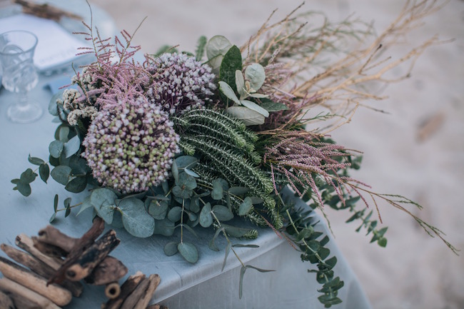 Cerulean blue and Pewter Beach Wedding Ideas