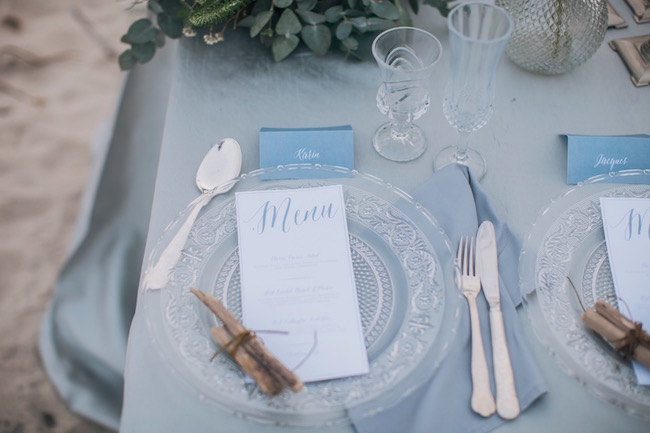 Cerulean blue and Pewter Beach Wedding Ideas