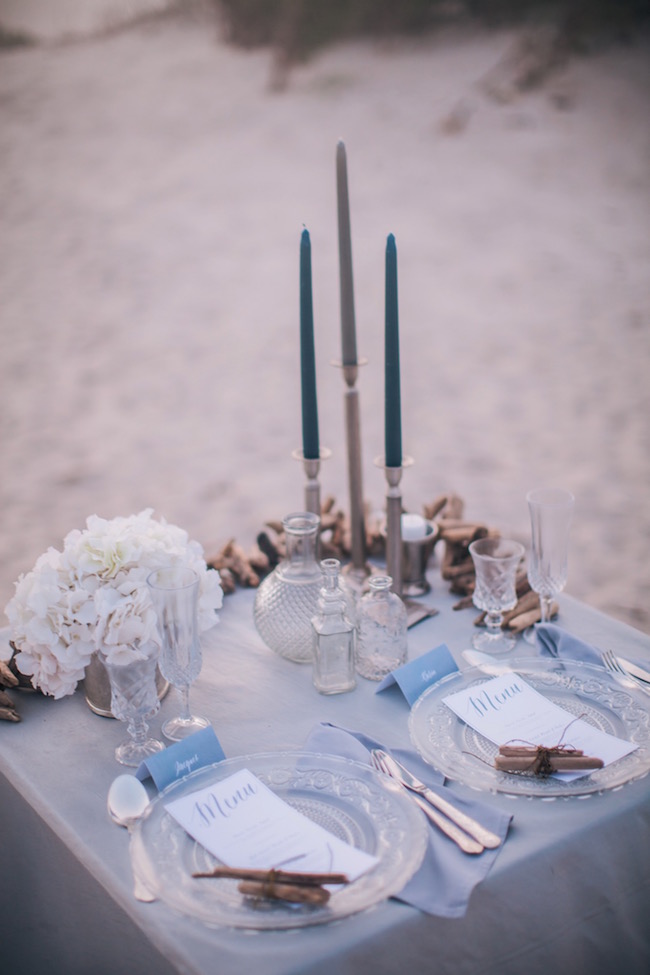 Cerulean blue and Pewter Beach Wedding Ideas