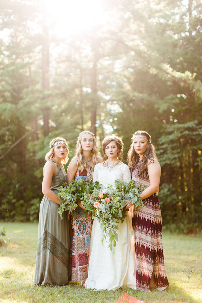 Bohemian Campground Wedding at Sunset