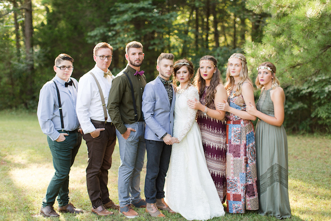 Bohemian Campground Wedding at Sunset