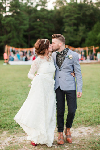 Bohemian Campground Wedding at Sunset