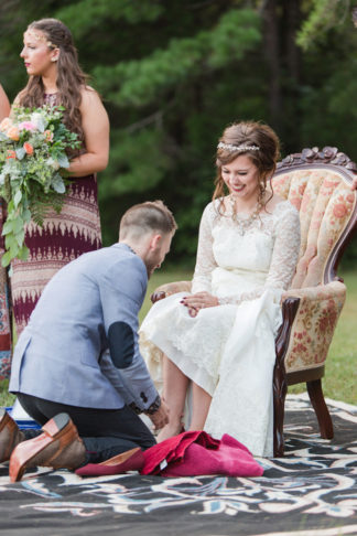 Bohemian Campground Wedding at Sunset