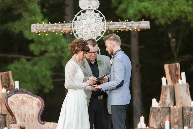 Bohemian Campground Wedding at Sunset