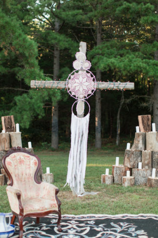 Bohemian Campground Wedding at Sunset