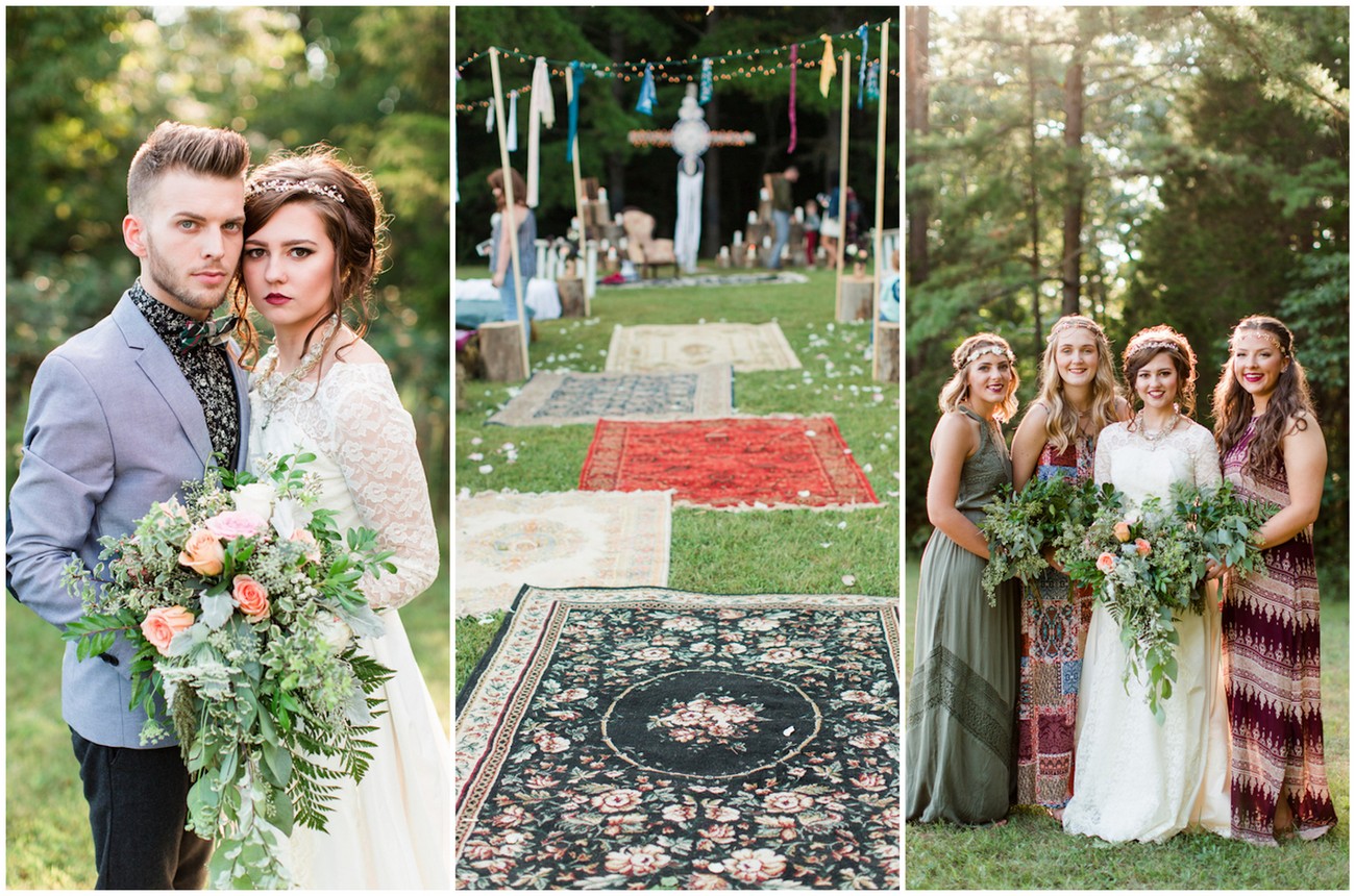 Bohemian Campground Wedding at Sunset