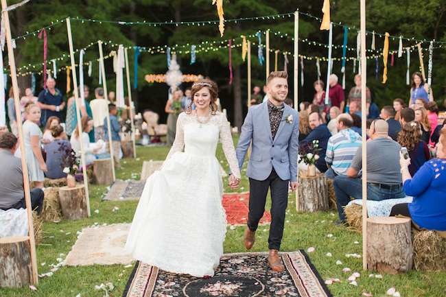 Bohemian Campground Wedding at Sunset