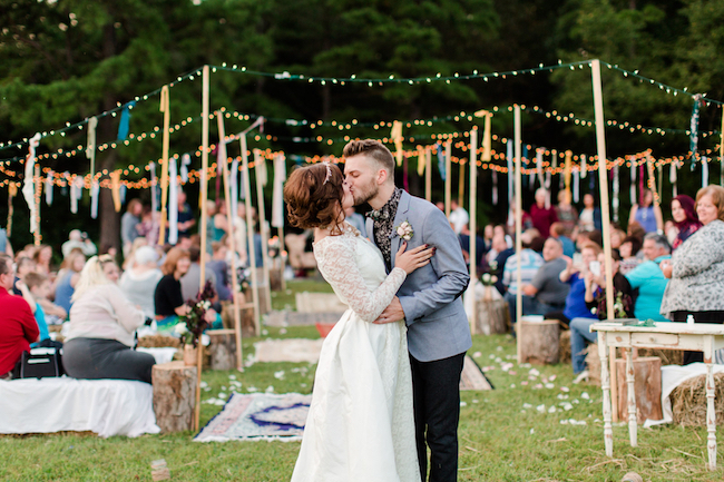 Bohemian Campground Wedding at Sunset