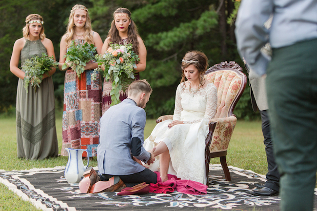 Bohemian Campground Wedding at Sunset