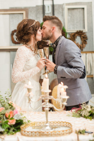 Bohemian Campground Wedding at Sunset