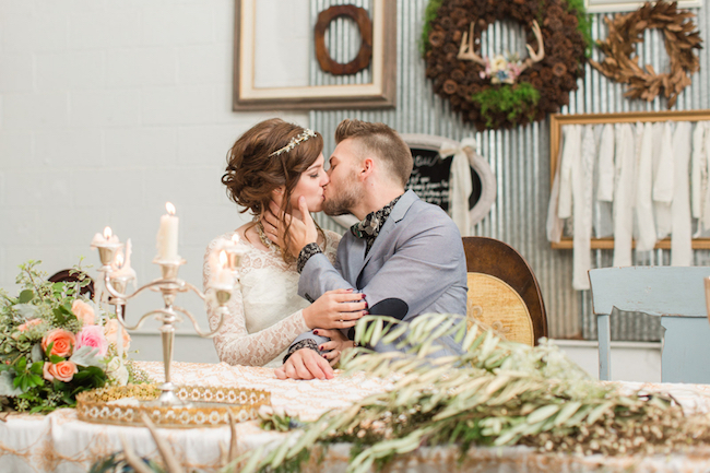 Bohemian Campground Wedding at Sunset