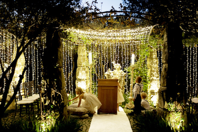 Outdoor Night Wedding Ceremony