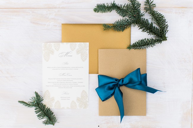 Natural Winter Holiday Wedding Ideas in Green