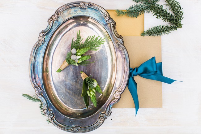 Natural Winter Holiday Wedding Ideas in Green