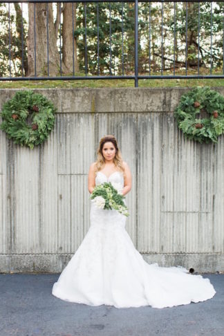 Natural Winter Holiday Wedding Ideas in Green