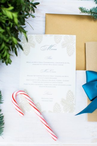 Natural Winter Holiday Wedding Ideas in Green