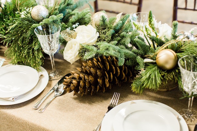 Natural Winter Holiday Wedding Ideas in Green