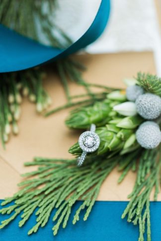 Natural Winter Holiday Wedding Ideas in Green