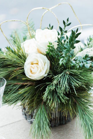 Natural Winter Holiday Wedding Ideas in Green