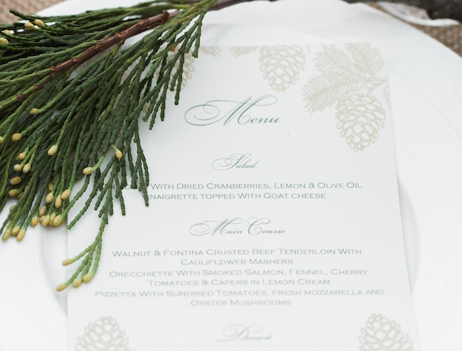 Natural Winter Holiday Wedding Ideas in Green