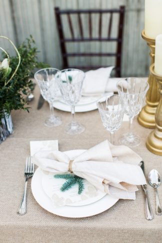 Natural Winter Holiday Wedding Ideas in Green