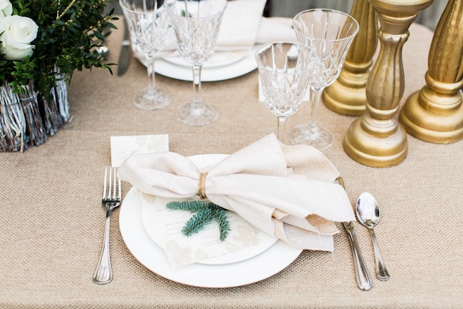 Natural Winter Holiday Wedding Ideas in Green