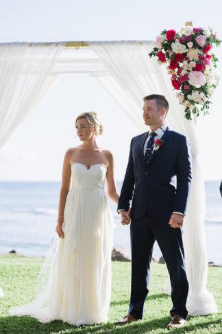 Fuchsia Blush Cream Beach Wedding