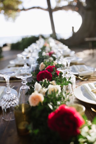 Fuchsia Blush Cream Beach Wedding