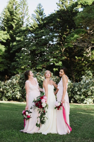 Fuchsia Blush Cream Beach Wedding