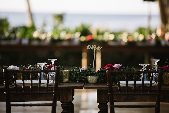 Fuchsia Blush Cream Beach Wedding