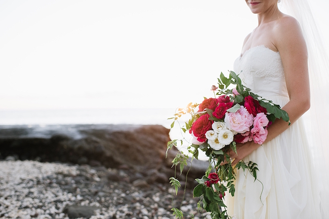 Fuchsia Blush Cream Beach Wedding