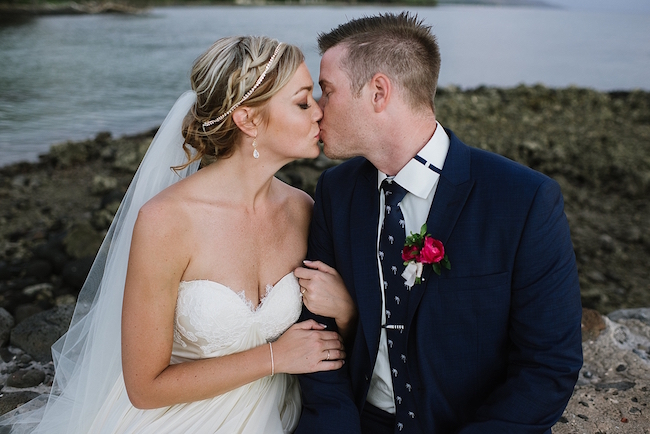 Fuchsia Blush Cream Beach Wedding