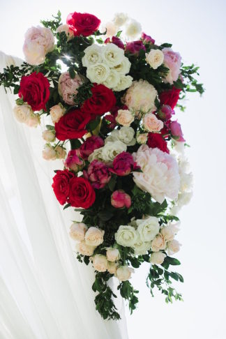 Fuchsia Blush Cream Beach Wedding