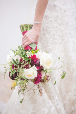 Outdoor Marsala Burgundy Wedding