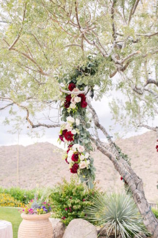 Outdoor Marsala Burgundy Wedding