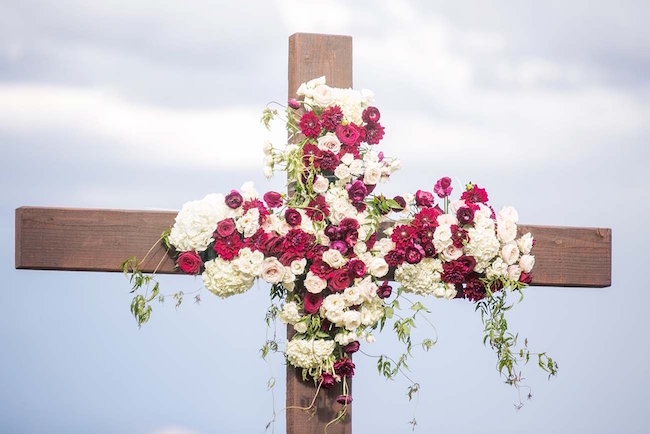 Outdoor Marsala Burgundy Wedding