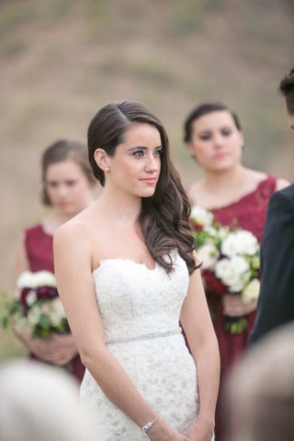 Outdoor Marsala Burgundy Wedding