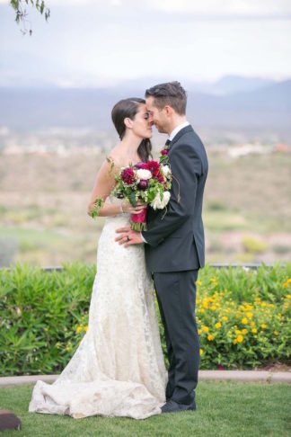 Outdoor Marsala Burgundy Wedding