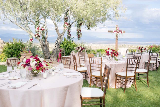 Outdoor Marsala Burgundy Wedding